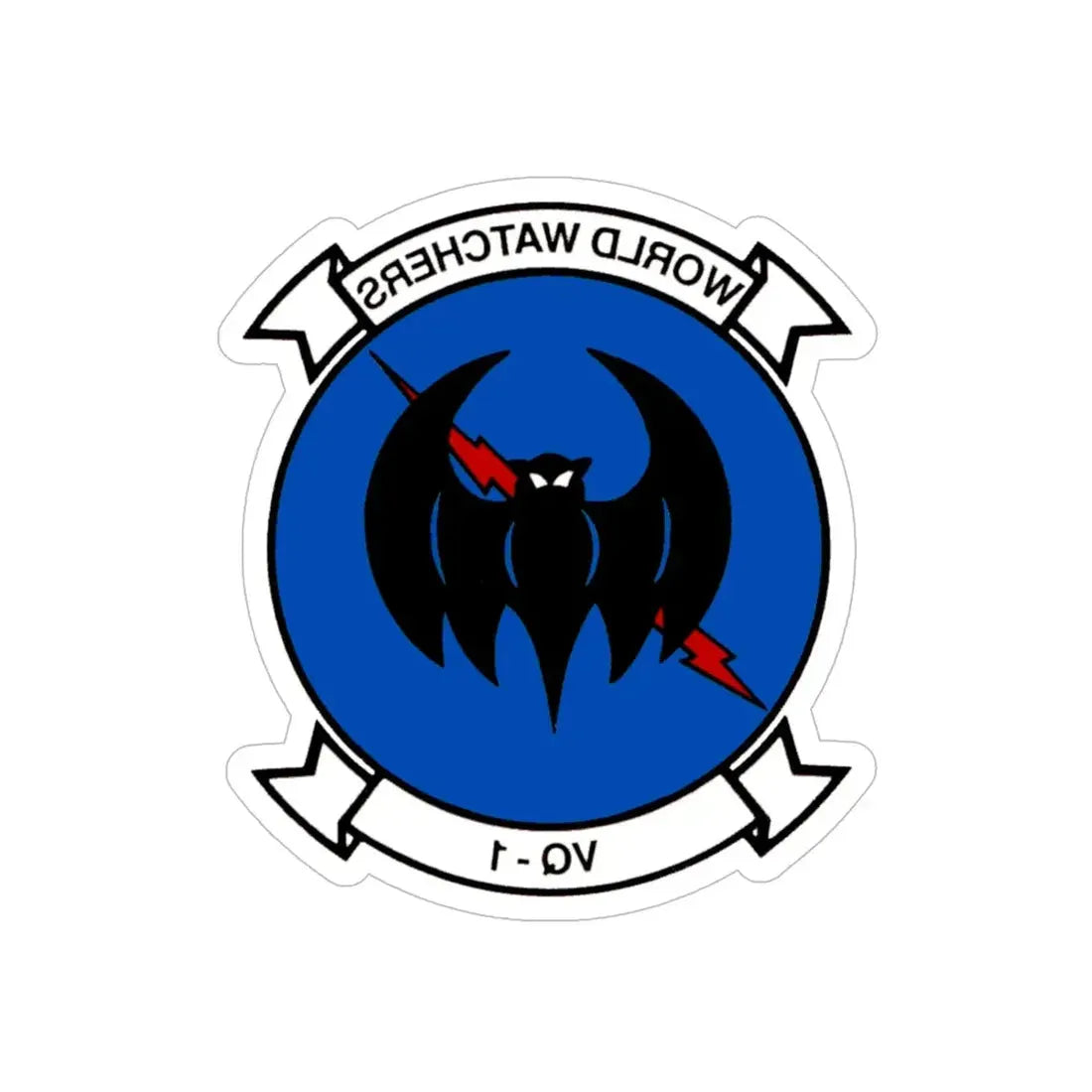 VQ 1 World Watchers v2 (U.S. Navy) REVERSE PRINT Transparent Die-Cut STICKER 6 Inch Die-Cut Transparent - The Sticker Space