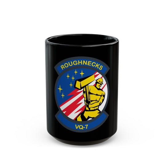 VQ 7 Roughnecks (U.S. Navy) Black Coffee Mug-15oz-The Sticker Space