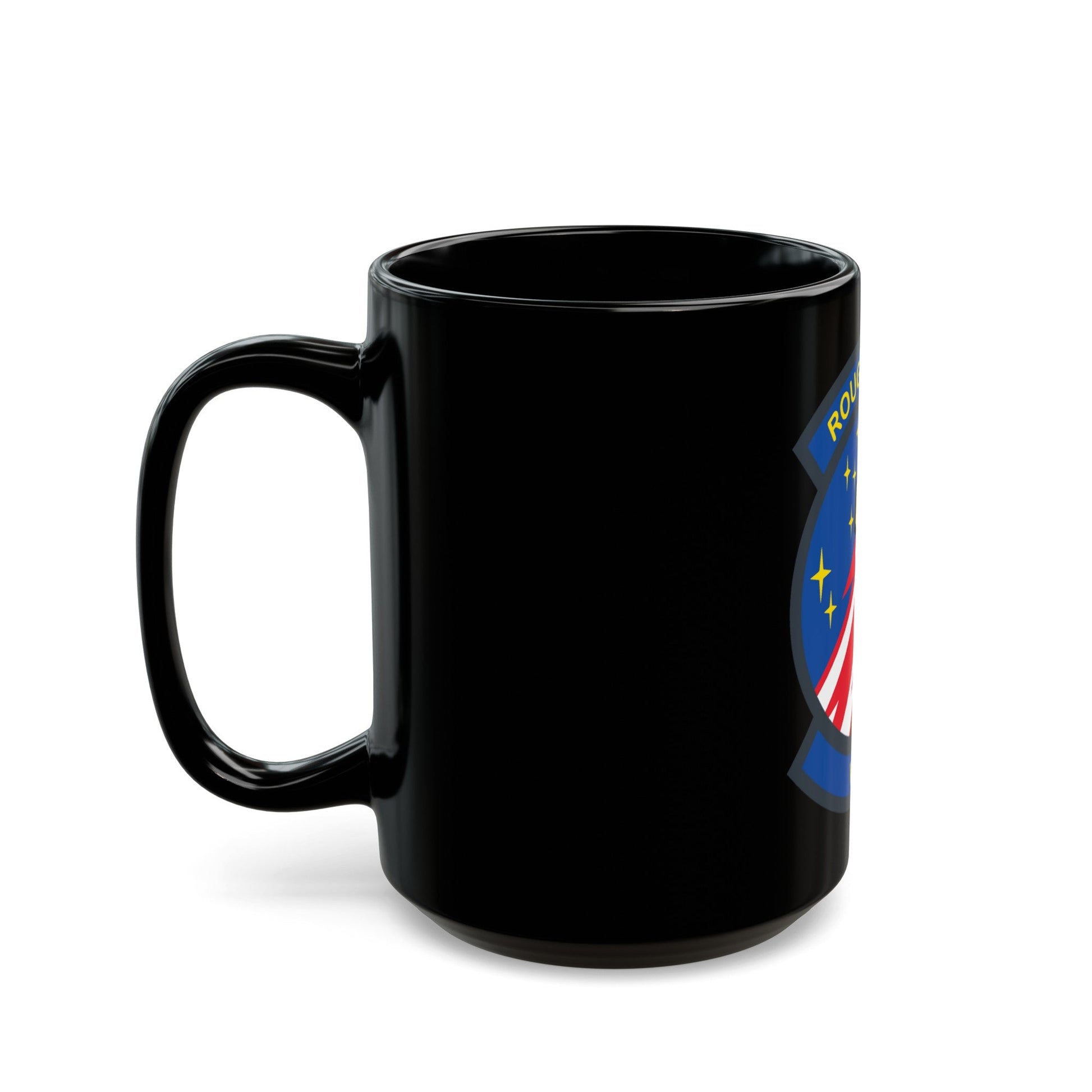 VQ 7 Roughnecks (U.S. Navy) Black Coffee Mug-The Sticker Space