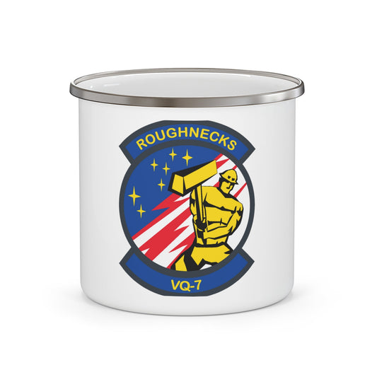 VQ 7 Roughnecks (U.S. Navy) Enamel Mug 12oz-12oz-The Sticker Space