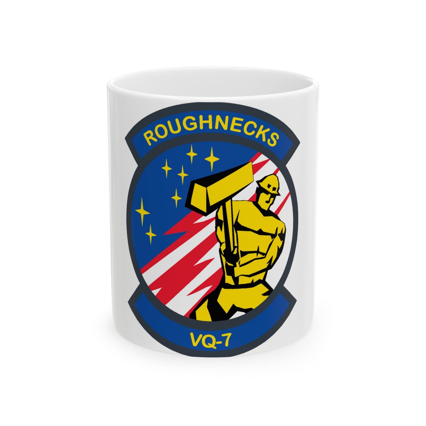 VQ 7 Roughnecks (U.S. Navy) White Coffee Mug-11oz-The Sticker Space