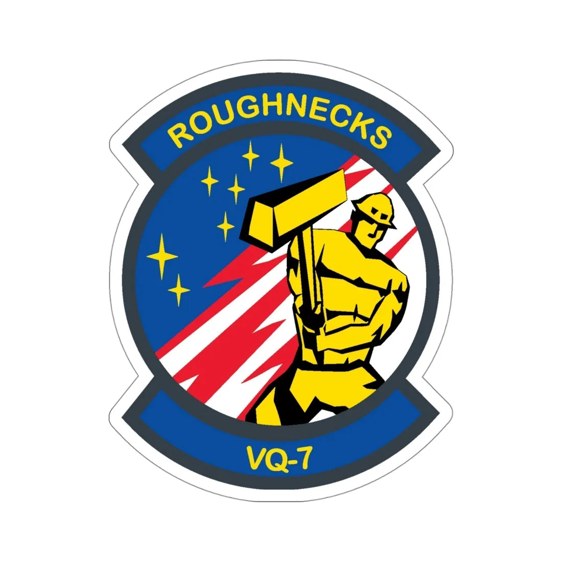 VQ 7 Roughnecks (U.S. Navy) STICKER Vinyl Die-Cut Decal 4 Inch - The Sticker Space