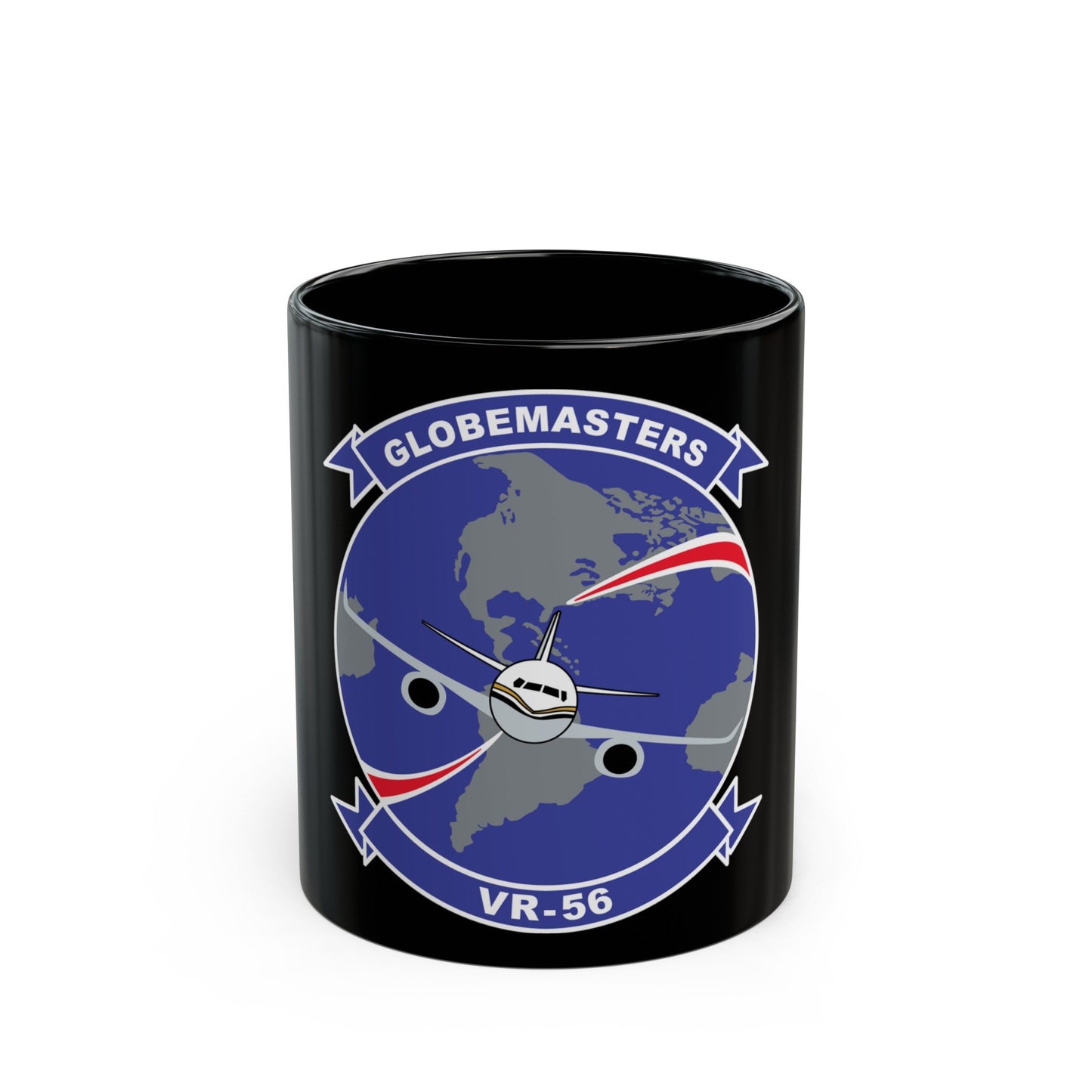 VR 56 Globemasters (U.S. Navy) Black Coffee Mug-11oz-The Sticker Space