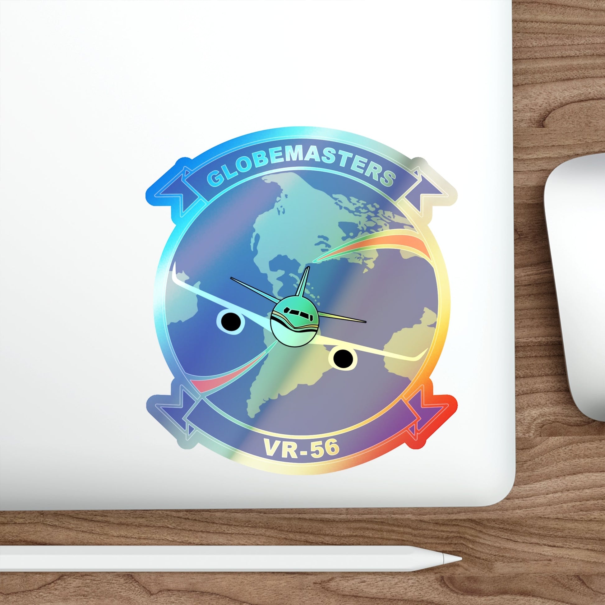 VR 56 Globemasters (U.S. Navy) Holographic STICKER Die-Cut Vinyl Decal-The Sticker Space