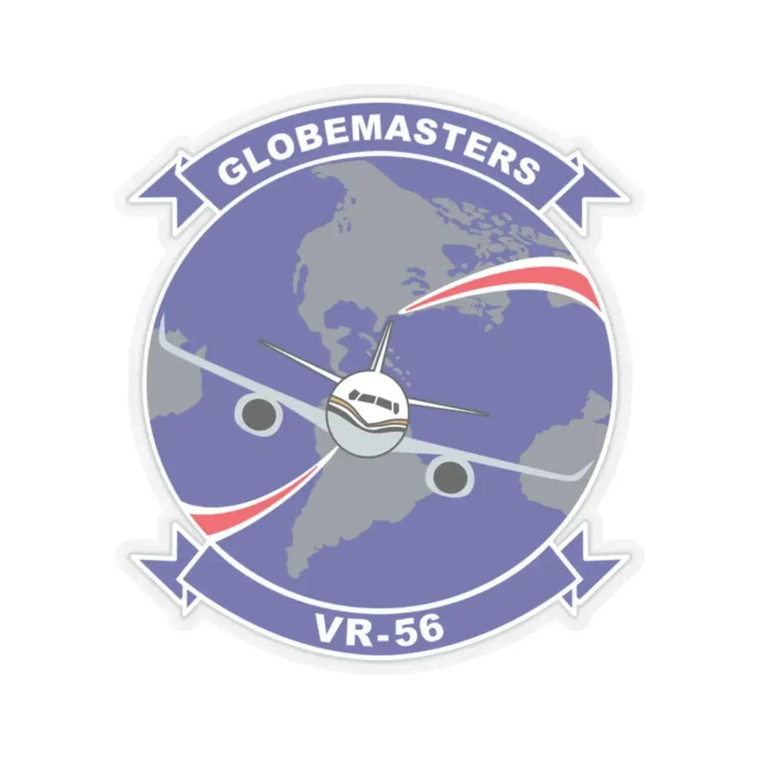 VR 56 Globemasters (U.S. Navy) STICKER Vinyl Kiss-Cut Decal 2 Inch Transparent - The Sticker Space