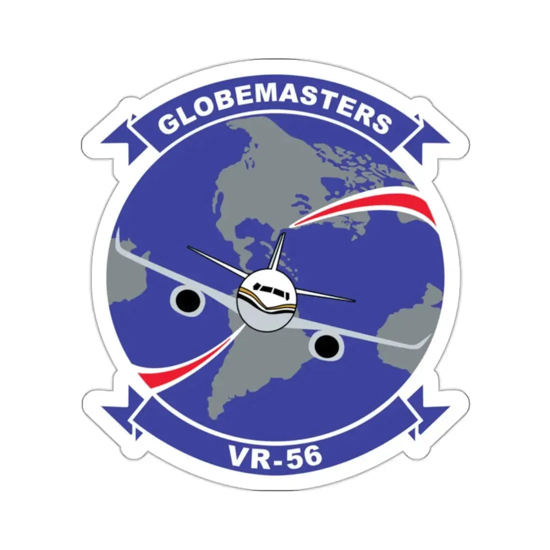 VR 56 Globemasters (U.S. Navy) STICKER Vinyl Kiss-Cut Decal 2 Inch White - The Sticker Space