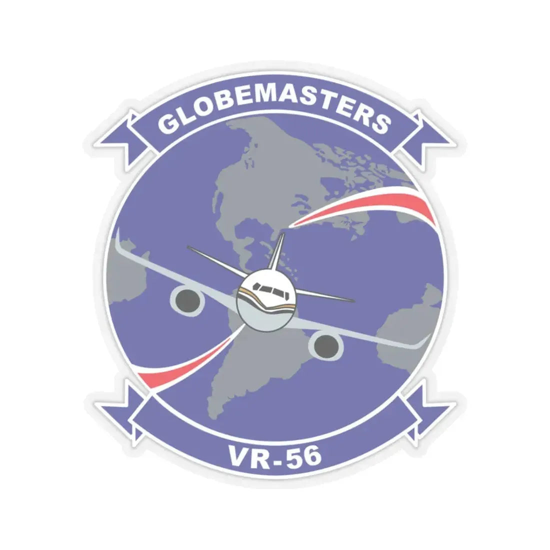 VR 56 Globemasters (U.S. Navy) STICKER Vinyl Kiss-Cut Decal 3 Inch Transparent - The Sticker Space