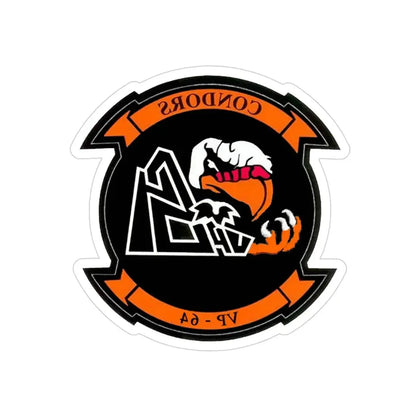 VR 64 Condors (U.S. Navy) REVERSE PRINT Transparent Die-Cut STICKER 3 Inch Die-Cut Transparent - The Sticker Space