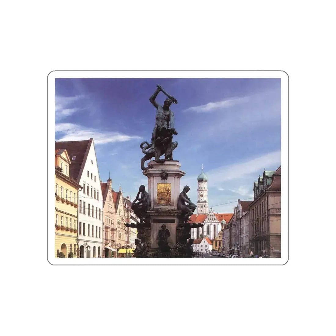 VRIES, Adriaen de - Hercules Fountain (Artwork) STICKER Vinyl Die-Cut Decal White Die-Cut 6 Inch - The Sticker Space