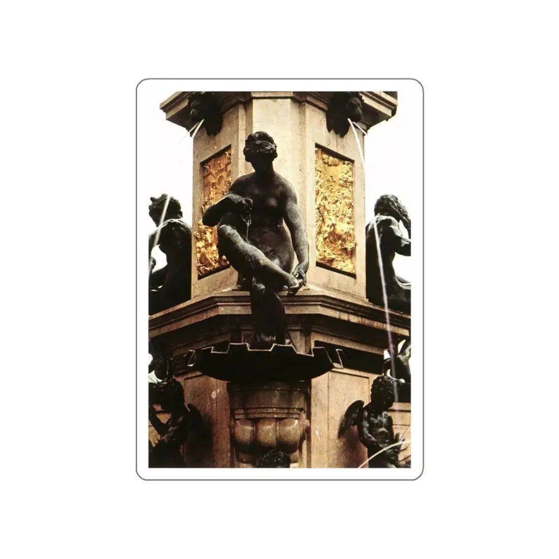 VRIES, Adriaen de - Hercules Fountain (detail) (Artwork) STICKER Vinyl Die-Cut Decal White Die-Cut 5 Inch - The Sticker Space