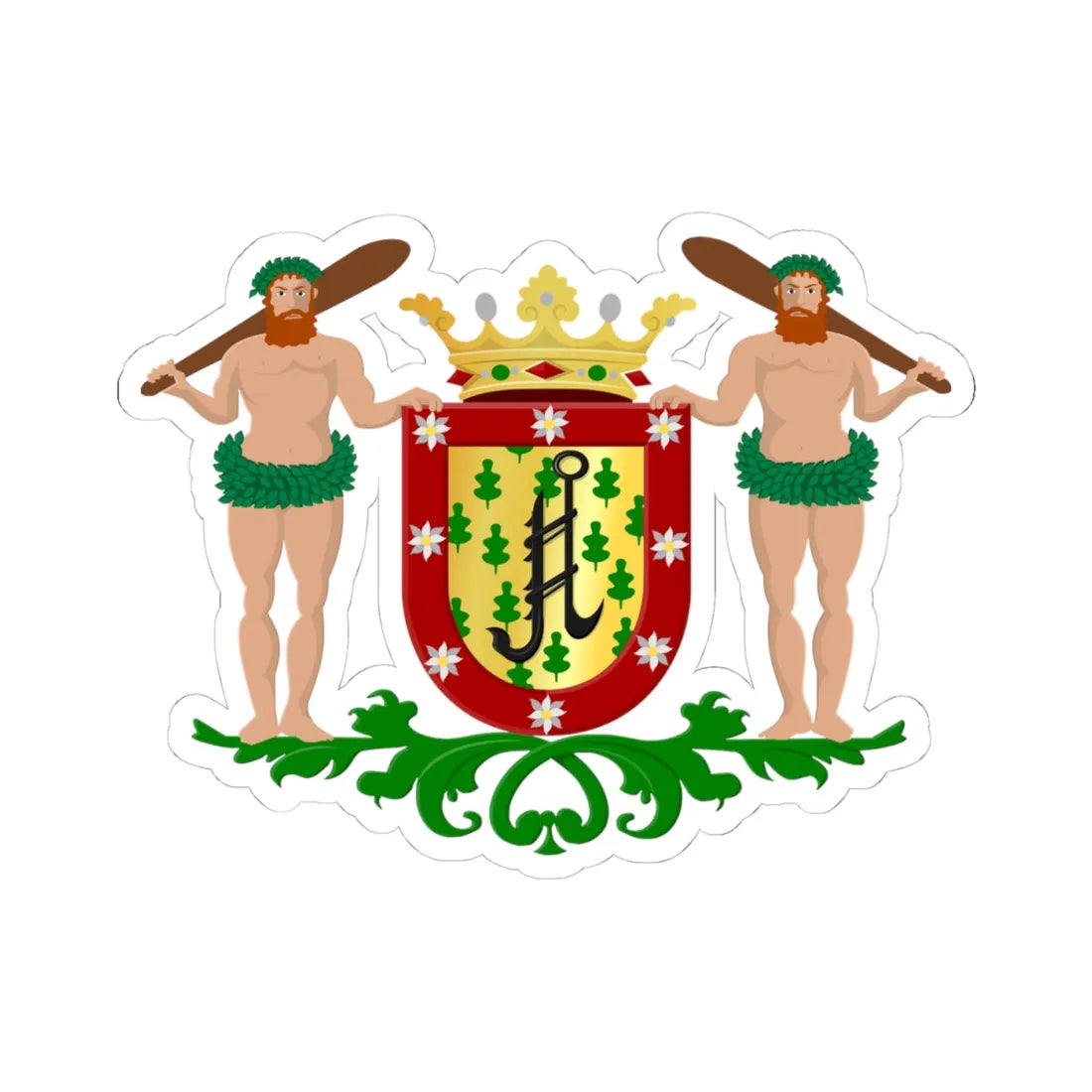 Vries wapen (Netherlands) (Coat of Arms) STICKER Vinyl Kiss-Cut Decal 4 Inch White - The Sticker Space