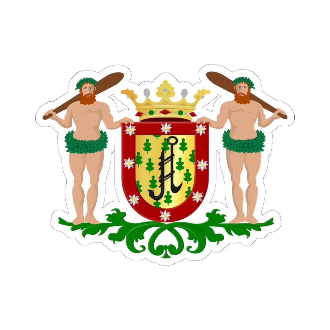 Vries wapen (Netherlands) (Coat of Arms) STICKER Vinyl Kiss-Cut Decal 6 Inch White - The Sticker Space