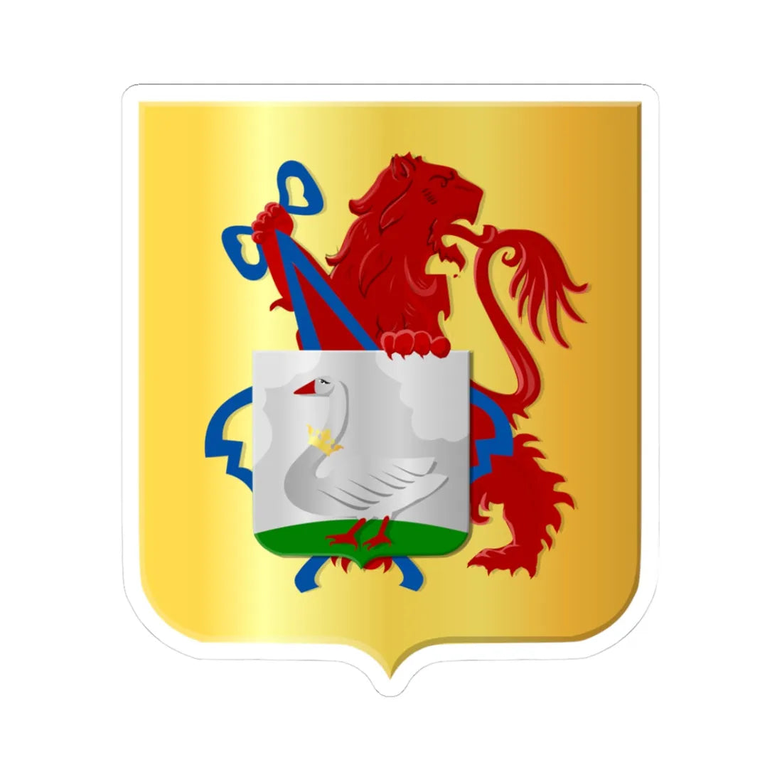 Vrijenhof wapen (Netherlands) (Coat of Arms) STICKER Vinyl Kiss-Cut Decal 3 Inch White - The Sticker Space
