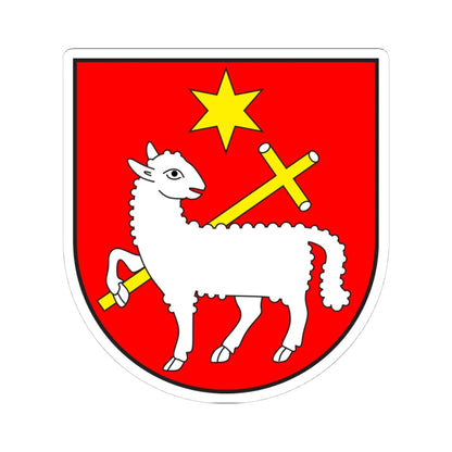 Vrin wappen (Switzerland) (Coat of Arms) STICKER Vinyl Kiss-Cut Decal 4 Inch White - The Sticker Space