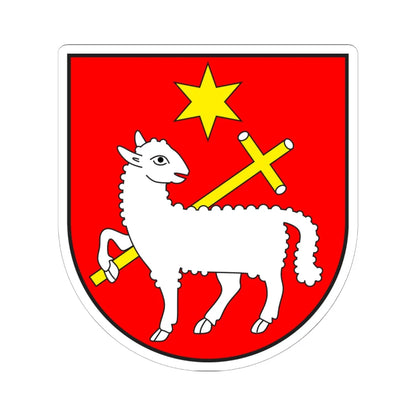 Vrin wappen (Switzerland) (Coat of Arms) STICKER Vinyl Kiss-Cut Decal 6 Inch White - The Sticker Space