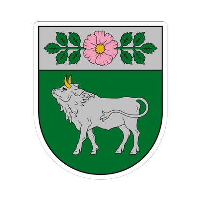 Vārkavas novads COA (Latvia) (Coat of Arms) STICKER Vinyl Kiss-Cut Decal 4 Inch White - The Sticker Space
