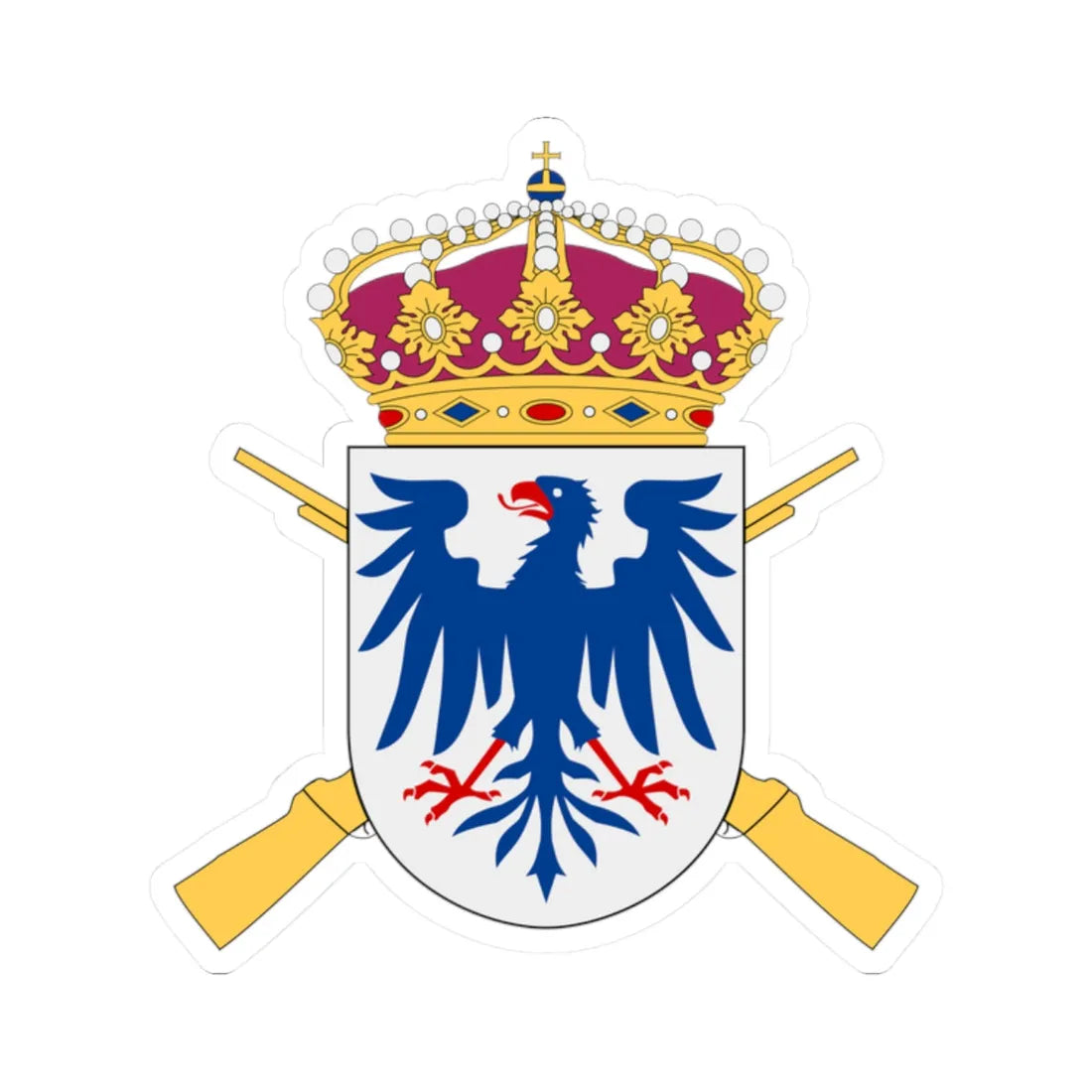 Värmlandsbrigaden vapen (Sweden) (Coat of Arms) STICKER Vinyl Kiss-Cut Decal 2 Inch White - The Sticker Space