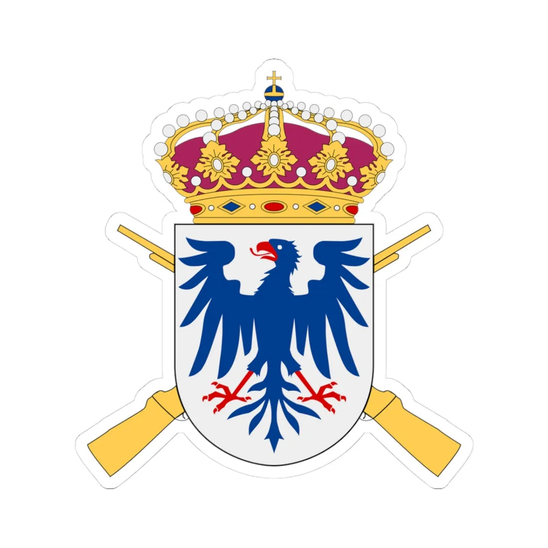 Värmlandsbrigaden vapen (Sweden) (Coat of Arms) STICKER Vinyl Kiss-Cut Decal 3 Inch White - The Sticker Space