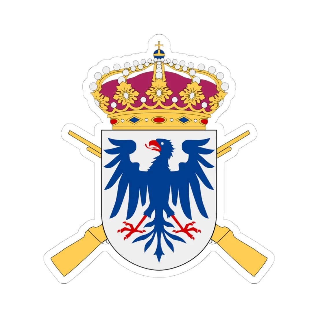 Värmlandsbrigaden vapen (Sweden) (Coat of Arms) STICKER Vinyl Kiss-Cut Decal 4 Inch White - The Sticker Space