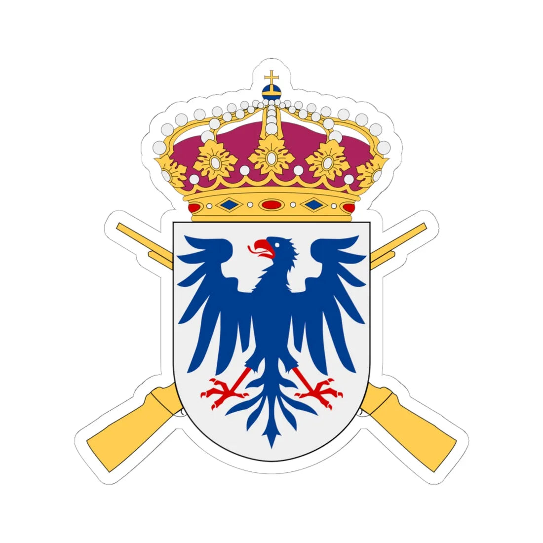 Värmlandsbrigaden vapen (Sweden) (Coat of Arms) STICKER Vinyl Kiss-Cut Decal 6 Inch White - The Sticker Space