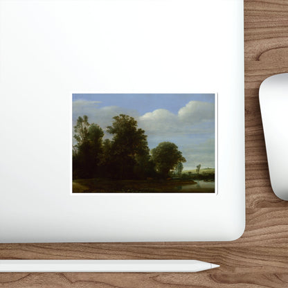 VROOM, Cornelis Hendricksz the Younger - A Landscape with a River by a Wood (Artwork) STICKER Vinyl Die-Cut Decal-The Sticker Space