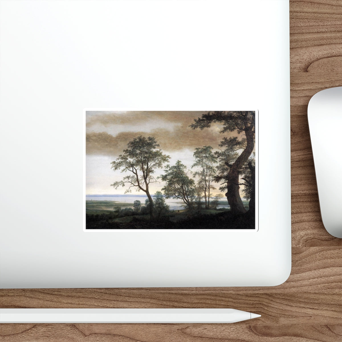 VROOM, Cornelis Hendricksz the Younger - Landscape with Estuary (Artwork) STICKER Vinyl Die-Cut Decal-The Sticker Space