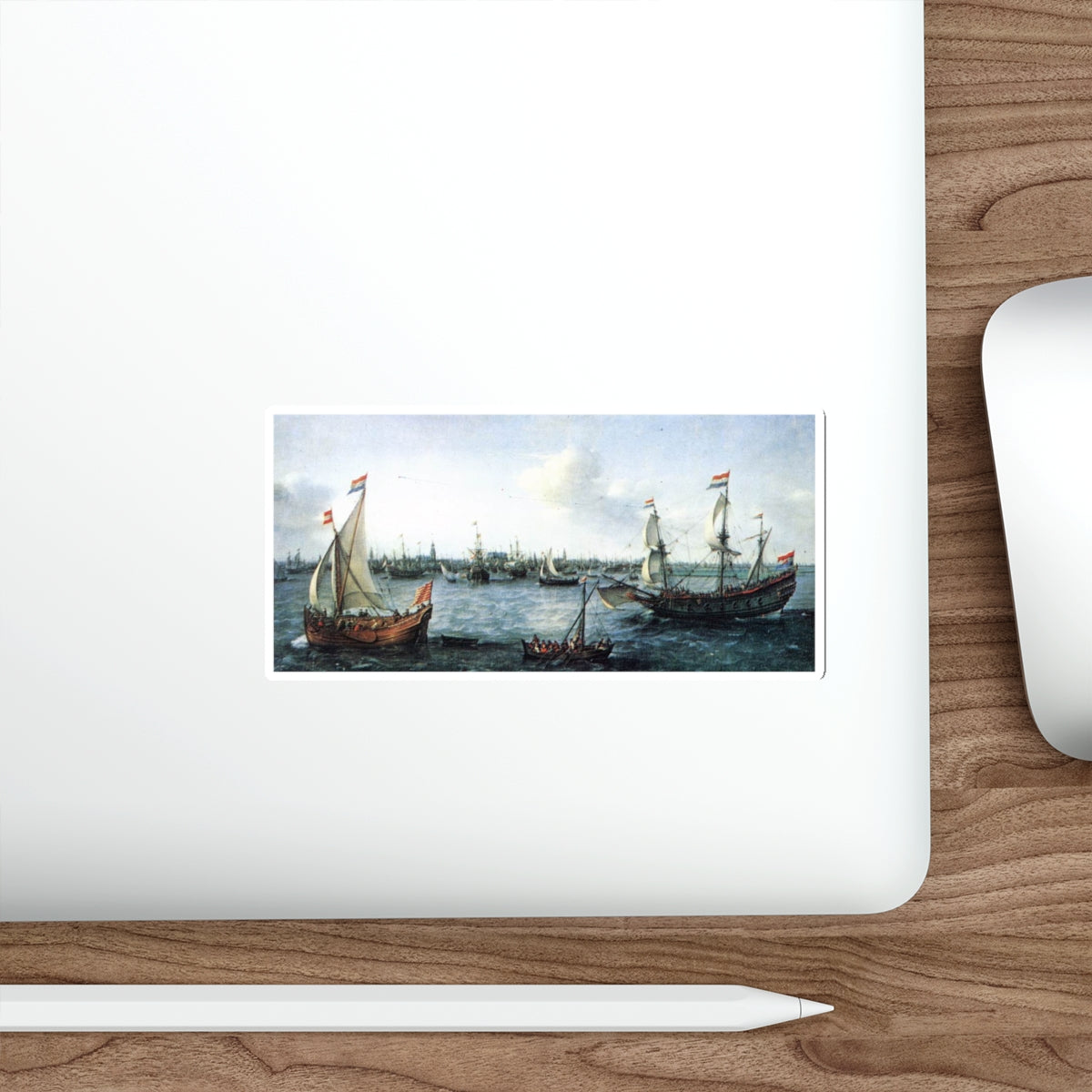 VROOM, Hendrick Cornelisz - The Harbour in Amsterdam (Artwork) STICKER Vinyl Die-Cut Decal-The Sticker Space