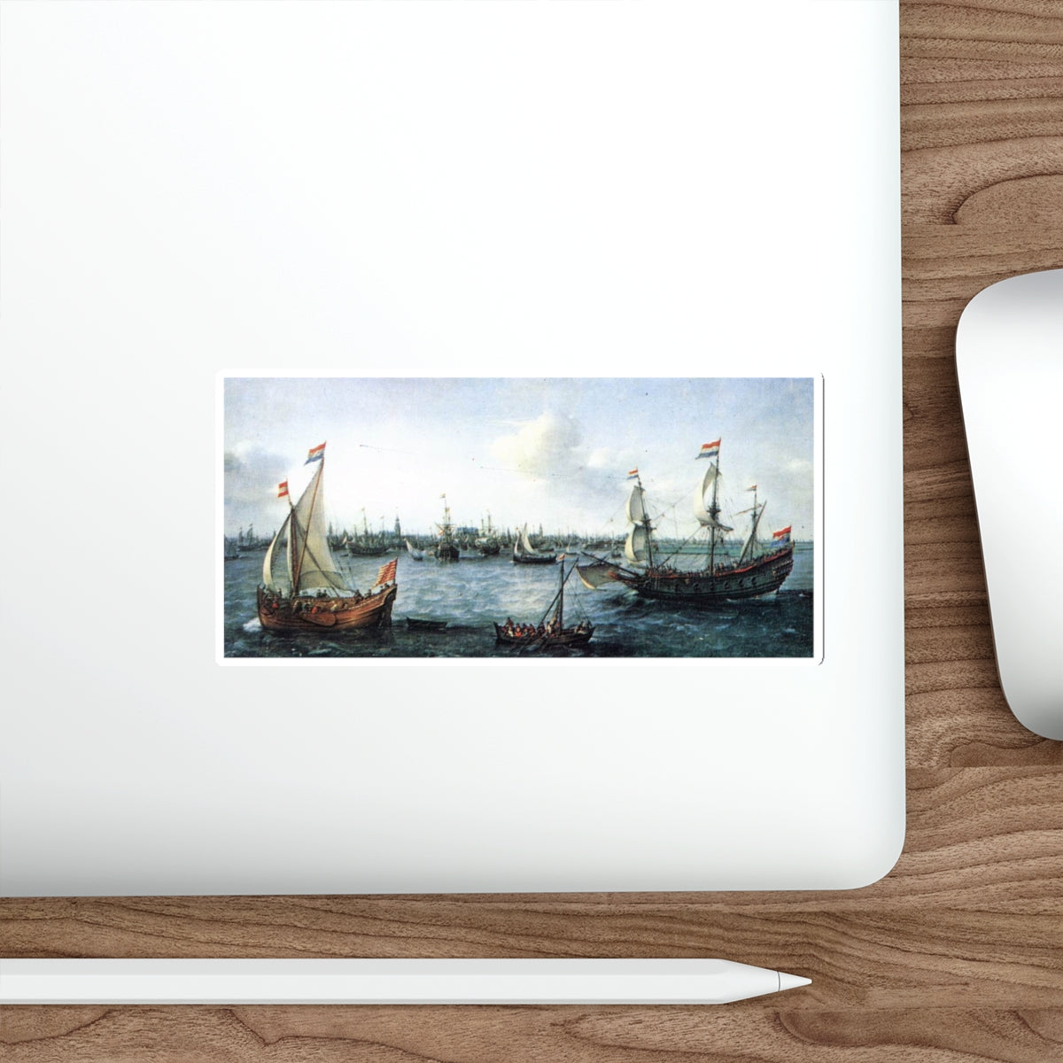 VROOM, Hendrick Cornelisz - The Harbour in Amsterdam (Artwork) STICKER Vinyl Die-Cut Decal-The Sticker Space