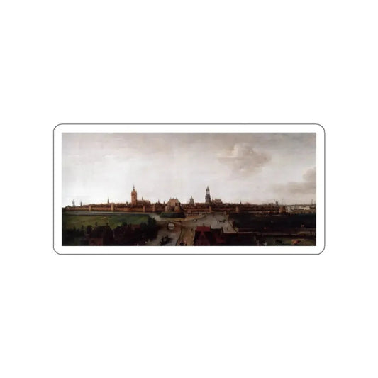 VROOM, Hendrick Cornelisz - View of Delft from the Southwest (Artwork) STICKER Vinyl Die-Cut Decal White Die-Cut 2 Inch - The Sticker Space