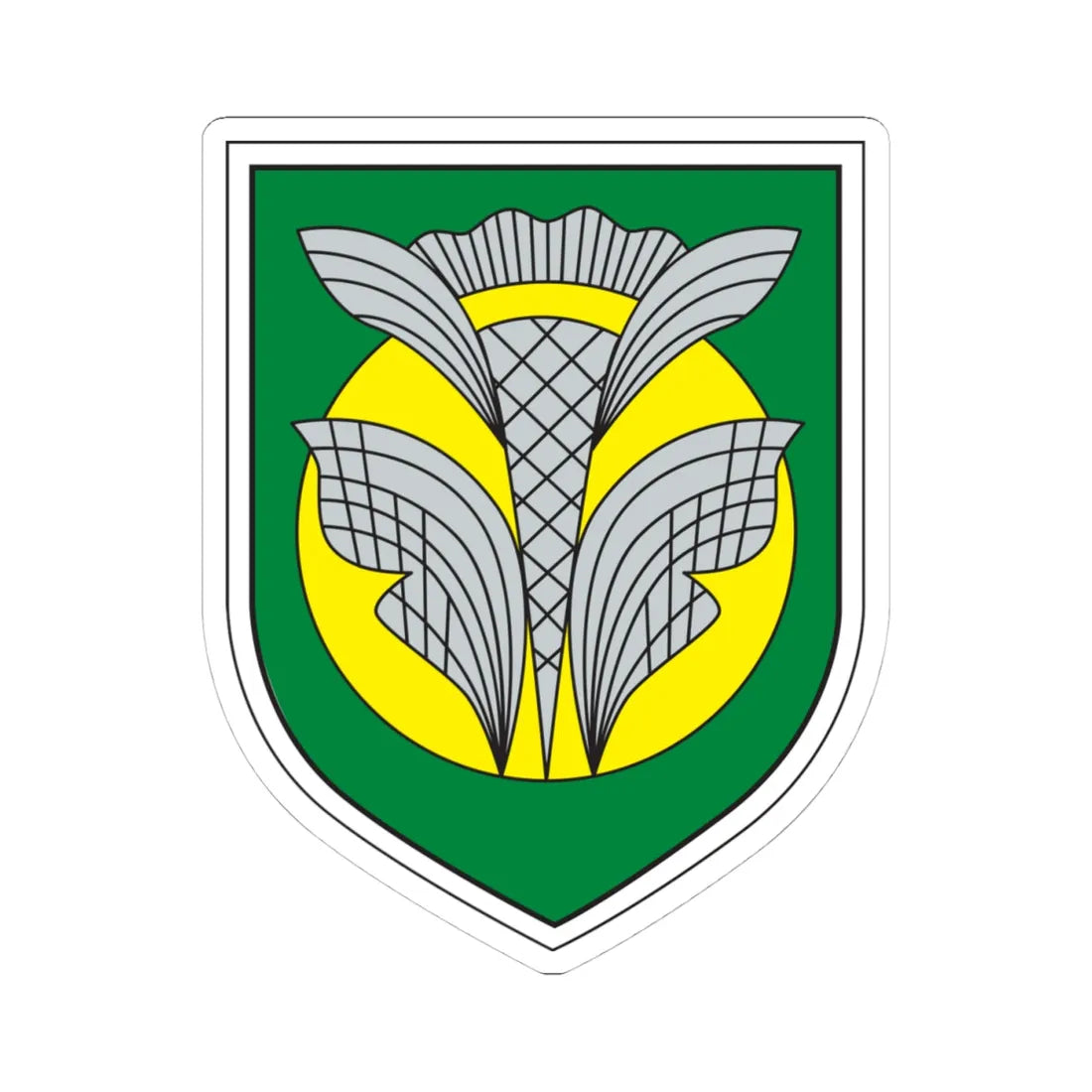 Värska vapp (Estonia) (Coat of Arms) STICKER Vinyl Kiss-Cut Decal 4 Inch White - The Sticker Space