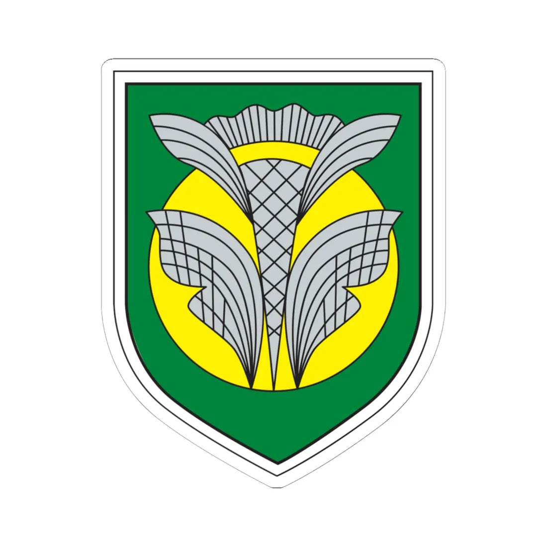 Värska vapp (Estonia) (Coat of Arms) STICKER Vinyl Kiss-Cut Decal 6 Inch White - The Sticker Space