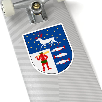 Västerbotten län vapen (Sweden) (Coat of Arms) STICKER Vinyl Kiss-Cut Decal - The Sticker Space
