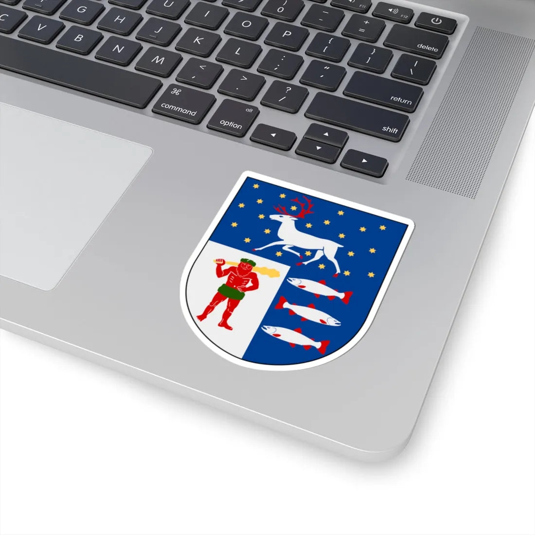 Västerbotten län vapen (Sweden) (Coat of Arms) STICKER Vinyl Kiss-Cut Decal - The Sticker Space