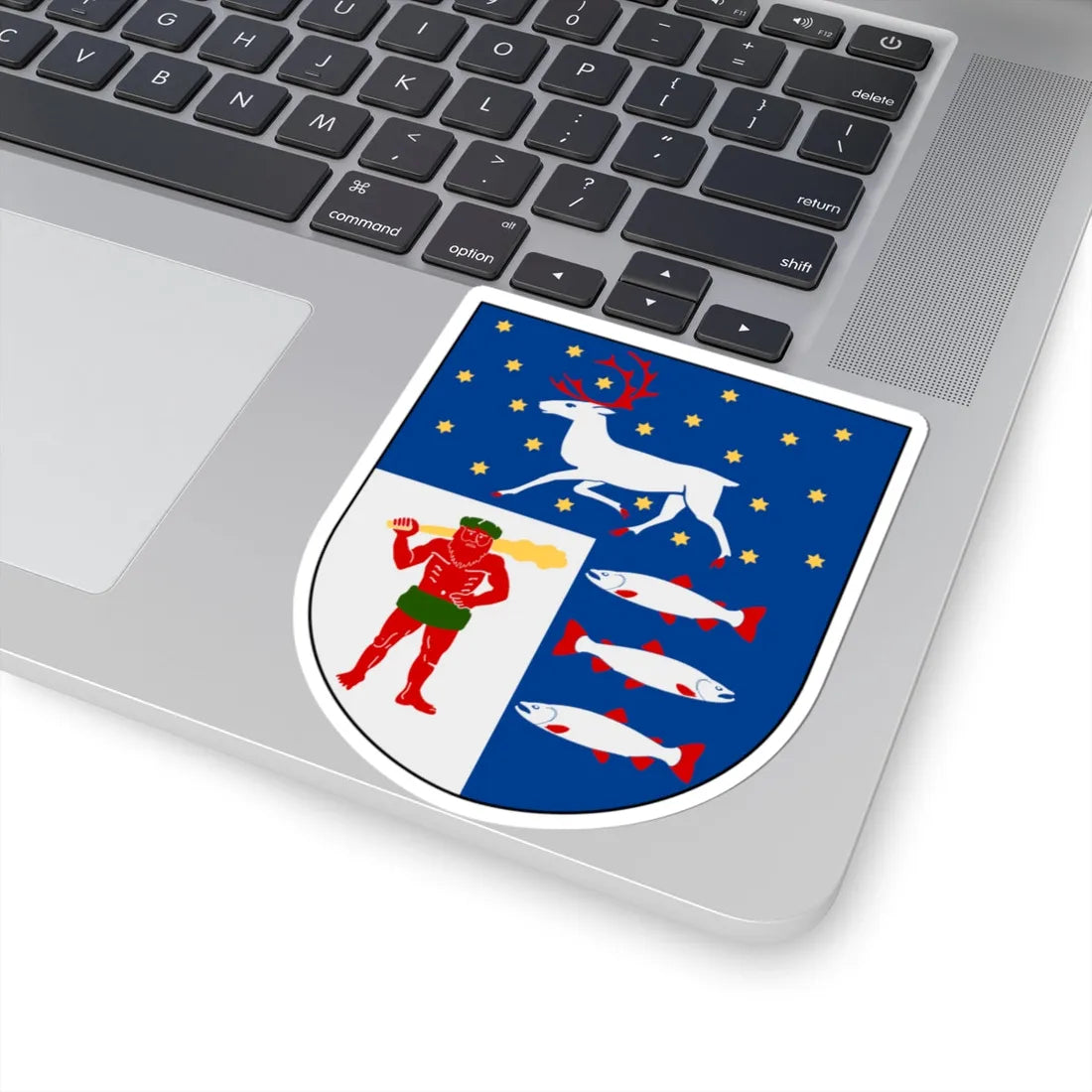 Västerbotten län vapen (Sweden) (Coat of Arms) STICKER Vinyl Kiss-Cut Decal - The Sticker Space