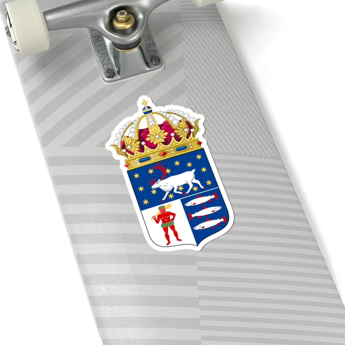 Västerbottens läns vapen crowned (Sweden) (Coat of Arms) STICKER Vinyl Kiss-Cut Decal - The Sticker Space