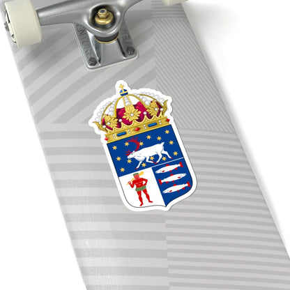 Västerbottens läns vapen crowned (Sweden) (Coat of Arms) STICKER Vinyl Kiss-Cut Decal - The Sticker Space