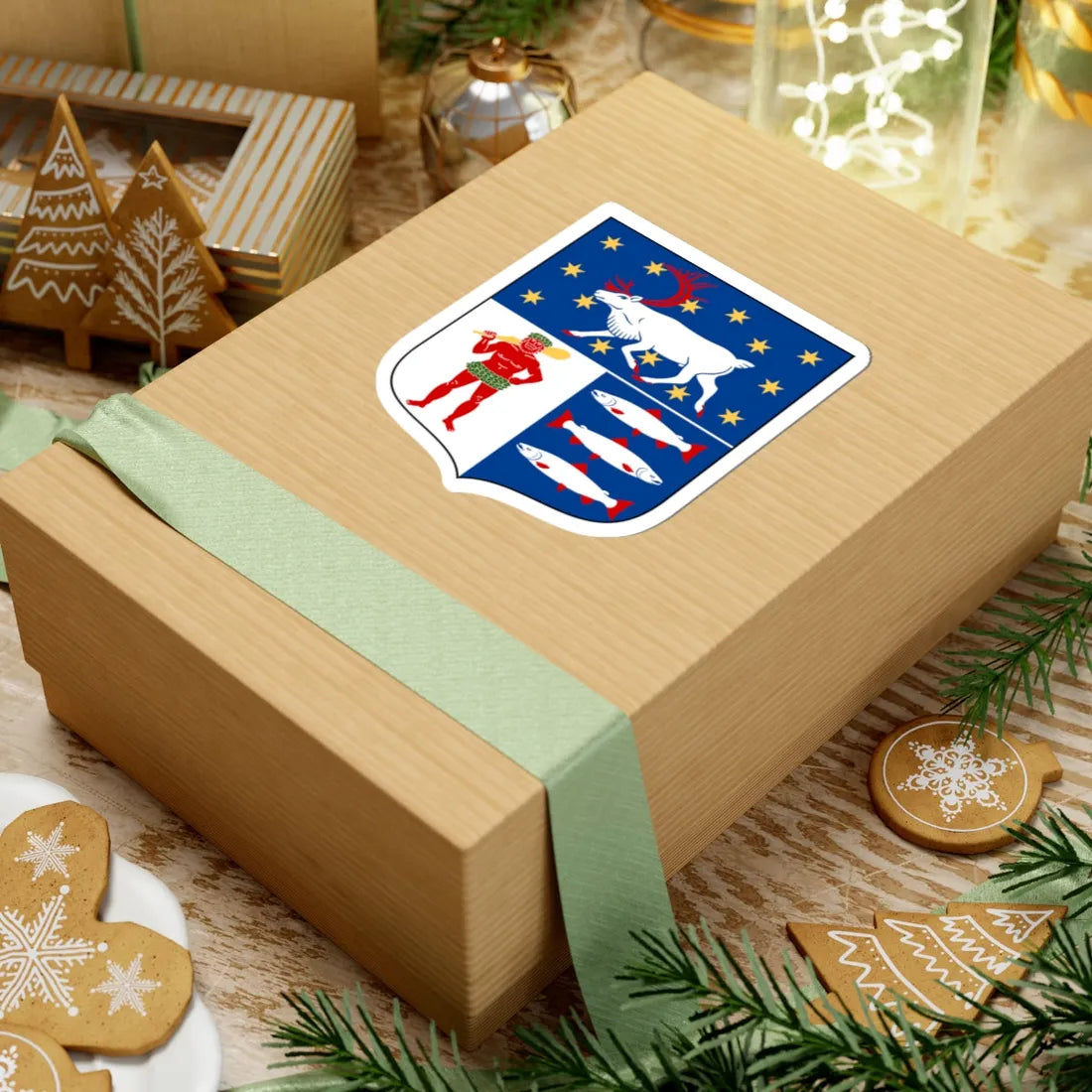 Västerbottens läns vapen (Sweden) (Coat of Arms) STICKER Vinyl Kiss-Cut Decal - The Sticker Space