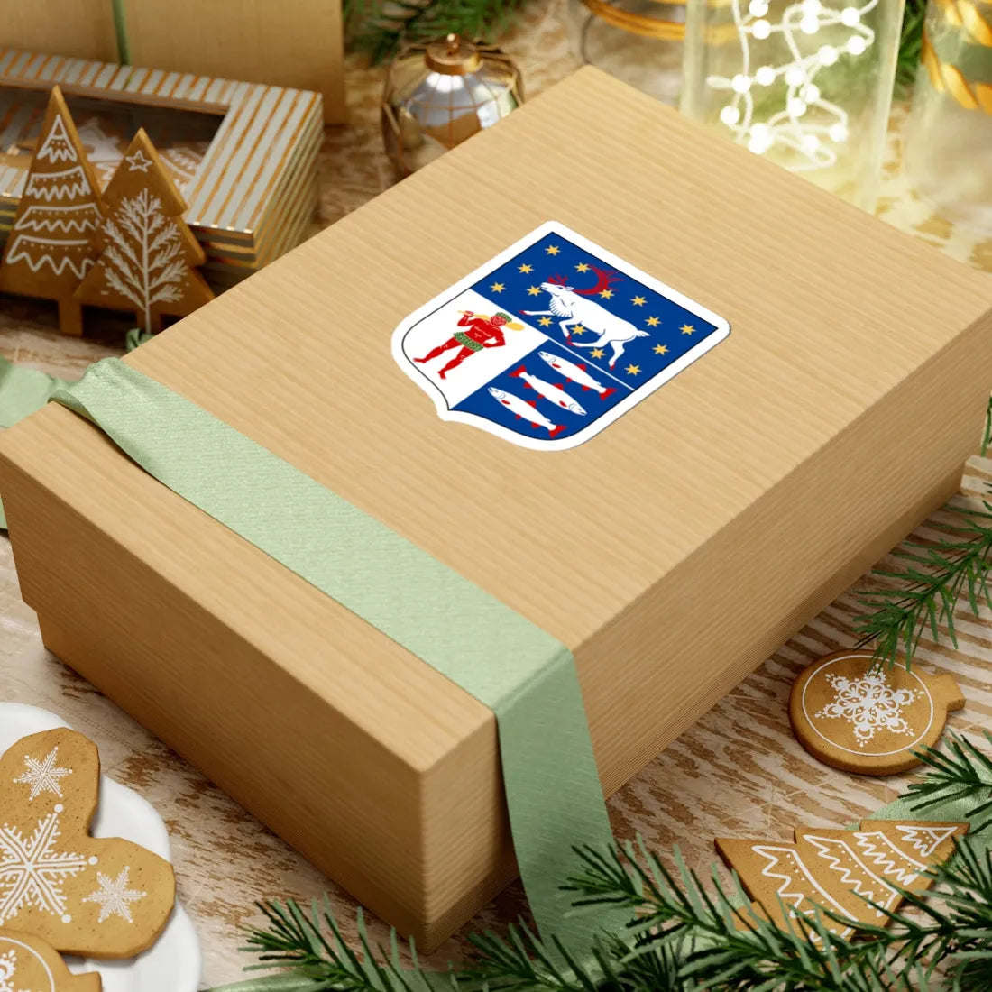 Västerbottens läns vapen (Sweden) (Coat of Arms) STICKER Vinyl Kiss-Cut Decal - The Sticker Space