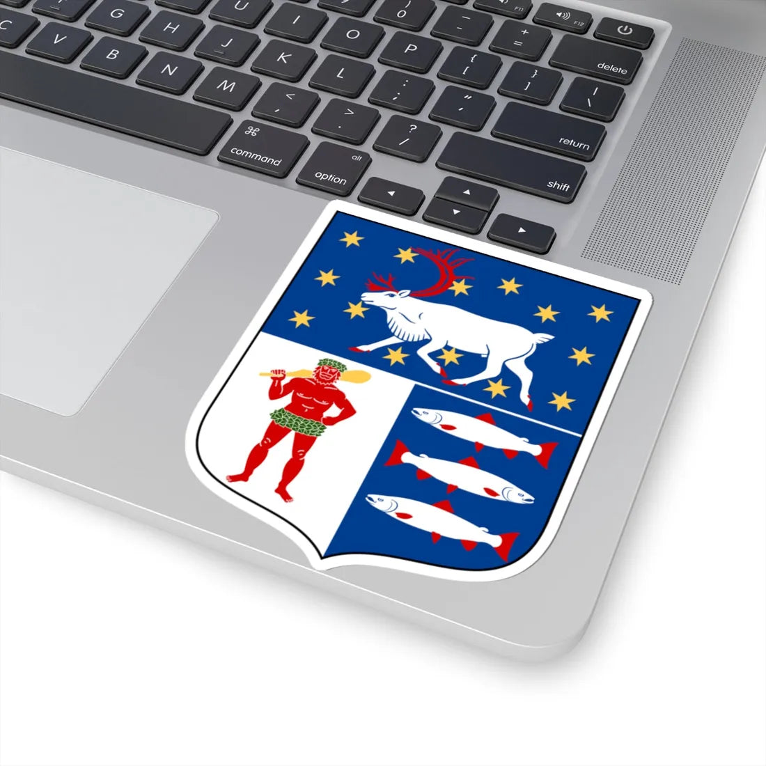 Västerbottens läns vapen (Sweden) (Coat of Arms) STICKER Vinyl Kiss-Cut Decal - The Sticker Space