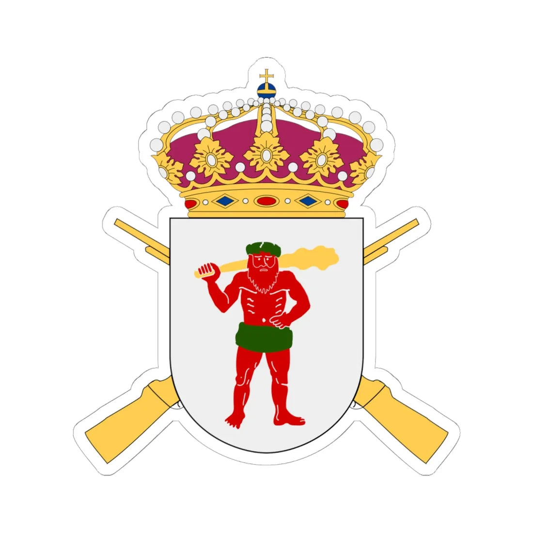 Västerbottens regemente vapen (Sweden) (Coat of Arms) STICKER Vinyl Kiss-Cut Decal 6 Inch White - The Sticker Space