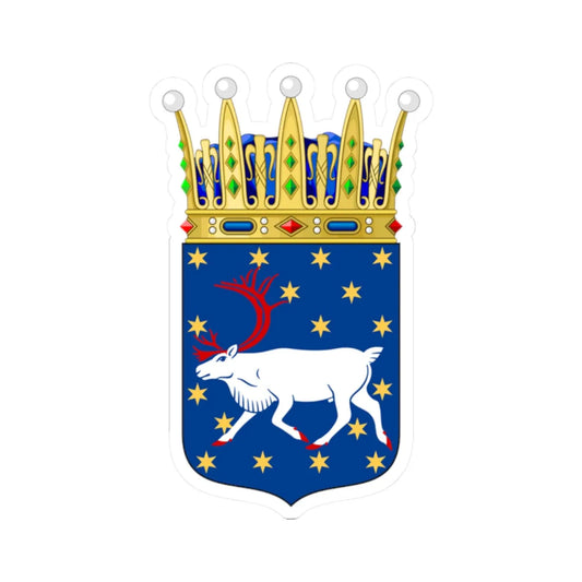 Västerbottens vapen crowned (Sweden) (Coat of Arms) STICKER Vinyl Kiss-Cut Decal 2 Inch White - The Sticker Space