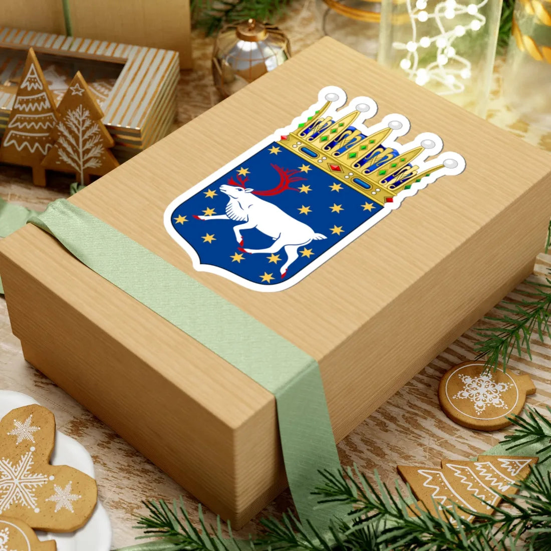 Västerbottens vapen crowned (Sweden) (Coat of Arms) STICKER Vinyl Kiss-Cut Decal - The Sticker Space