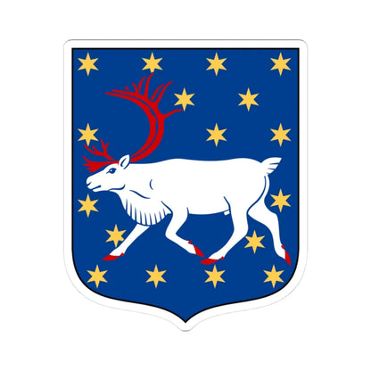 Västerbottens vapen (Sweden) (Coat of Arms) STICKER Vinyl Kiss-Cut Decal 3 Inch White - The Sticker Space