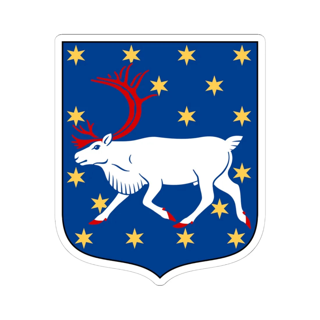 Västerbottens vapen (Sweden) (Coat of Arms) STICKER Vinyl Kiss-Cut Decal 6 Inch White - The Sticker Space
