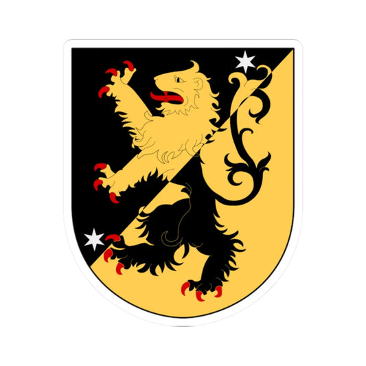 Västergötland vapen (Sweden) (Coat of Arms) STICKER Vinyl Kiss-Cut Decal 2 Inch White - The Sticker Space