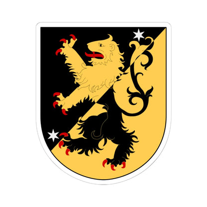 Västergötland vapen (Sweden) (Coat of Arms) STICKER Vinyl Kiss-Cut Decal 6 Inch White - The Sticker Space