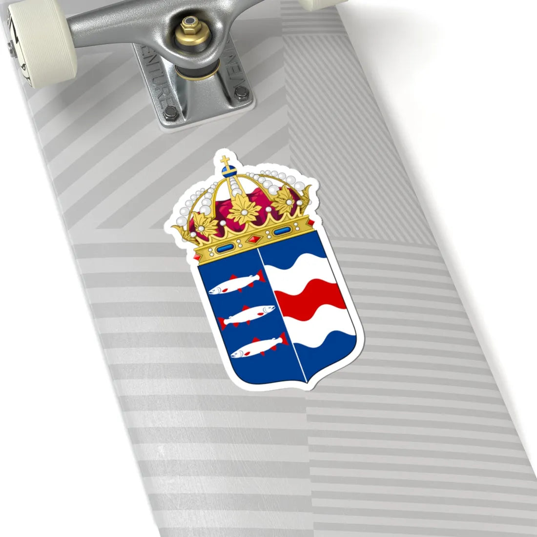 Västernorrlands läns vapen crowned (Sweden) (Coat of Arms) STICKER Vinyl Kiss-Cut Decal - The Sticker Space