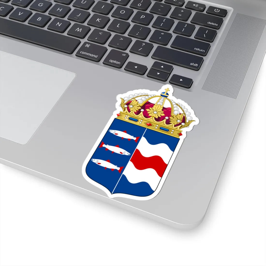 Västernorrlands läns vapen crowned (Sweden) (Coat of Arms) STICKER Vinyl Kiss-Cut Decal - The Sticker Space
