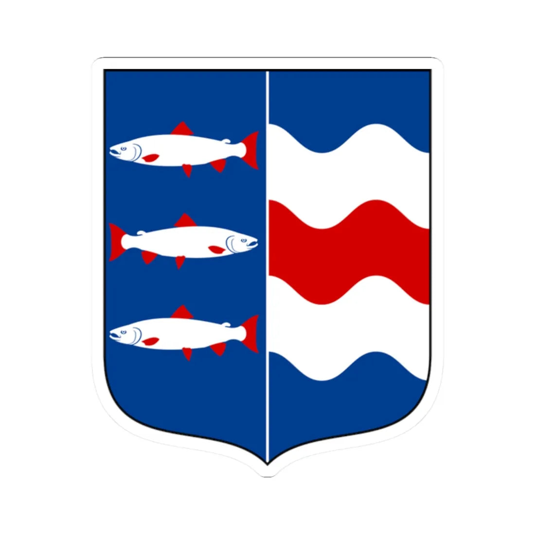 Västernorrlands läns vapen (Sweden) (Coat of Arms) STICKER Vinyl Kiss-Cut Decal 2 Inch White - The Sticker Space