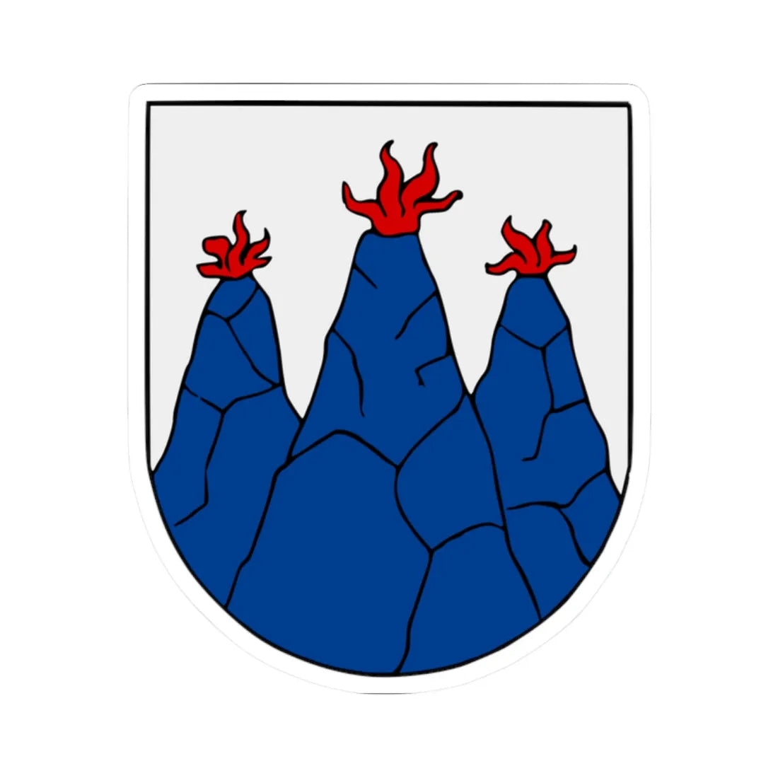 Västmanland coat of arms (Sweden) (Coat of Arms) STICKER Vinyl Kiss-Cut Decal 2 Inch White - The Sticker Space